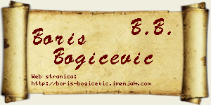 Boris Bogičević vizit kartica